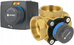 Set Reglabil Proclick 3-Căi Valvă Rotativă De Amestec Arv 387 Vario Proclick Dn50 Rp2 Kvs 17 50 + Acționator Electric Arm 343 Proclicka