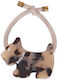 Celestino Damen Haargummi Hund Strass Beige