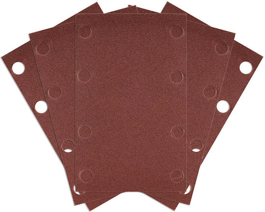Neo Tools Γυαλόχαρτο K240 με Τρύπες 80x130mm Σετ 5τμχ