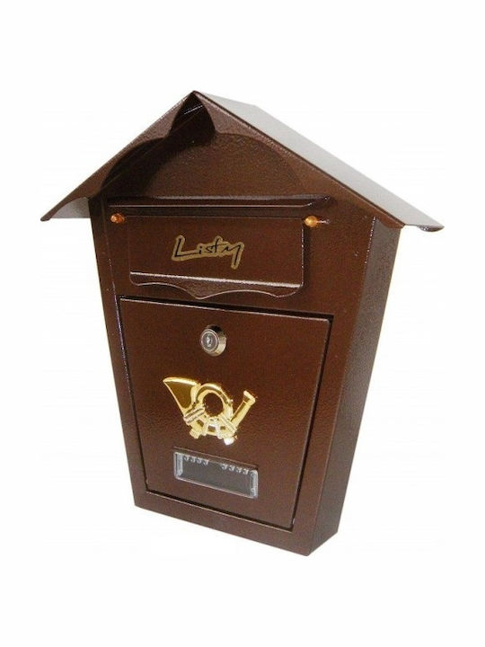 Cutie Poștală pentru Exterior Metalic în Culoarea Maro