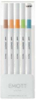 Set 5 Fineliner Emott Ass Kleine Schreibtischbasis Set 6