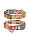 Collar Waudog Nylon Collar Qr Passport Plastic Fastex Avocado On Pink Pattern M 20mm/28-40cm