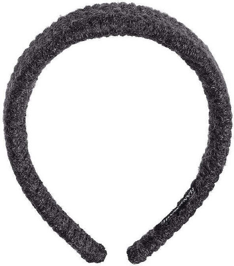 Celestino Women's Hair Headband Woolly Appearance Dark Gray