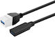 Vivolink Keystone White Usb 3.0 A-female To Usb 3.0 A-male