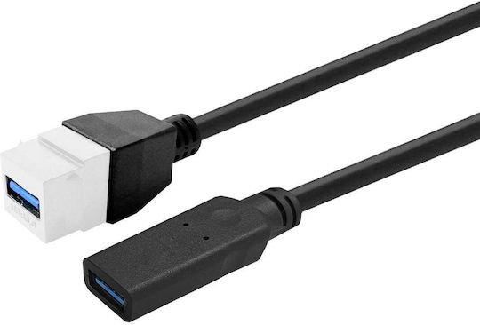 Vivolink Keystone White Usb 3.0 A-female To Usb 3.0 A-male