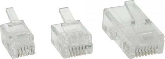 Inline 6p6c Rj12 Flachkabel Stecker 100 Stück 73096