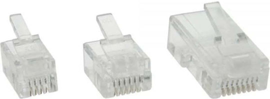Βύσμα Inline 6p6c Rj12 Επίπεδο Καλώδιο 100 Τεμάχια 73096