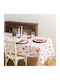 Christmas Tablecloth Fabric White L240xW140cm.