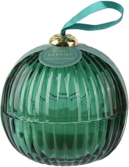 Christmas Scented Candle Glass Ball Green 11x11.5cm 306.018.0010.09
