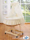 My Sweet Baby Straw Moses Basket with Ecru Stand