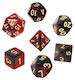 Rebel RPG Dice Set Two-Tone Carmine Black