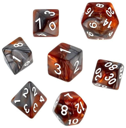 Rebel RPG Dice Set Two-Tone Brown-Grey
