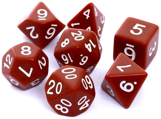 Rebel RPG Dice Set Matte Brown 106194