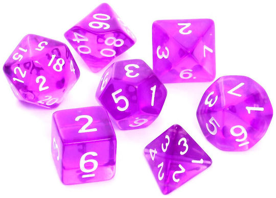 Rebel Σετ Ζαριών Rpg Κρυστάλλινα Μοβ 106265