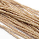 140 Stück 3mm Perlen Kristall-Perlen Scheibe Beige Glänzend Polygonal