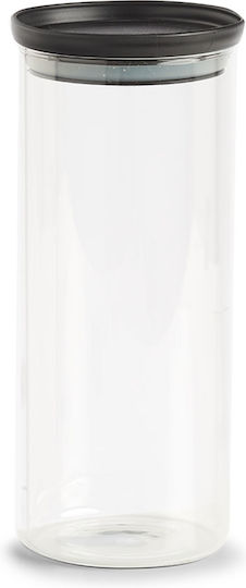 Zeller General Use Vase with Lid Plastic Black 1250ml