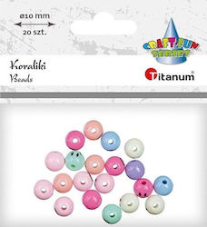 Teka Plastic Round Face Beads 20pcs