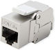 Roline Cat.6a Class Ea Keystone Rj-45 Stp Keyston Κλείστρο Χωρίς Εργαλεία Ασημί