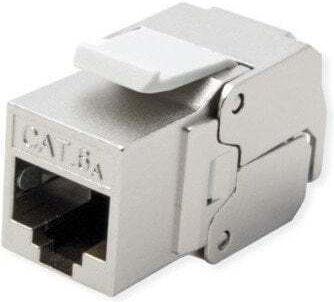 Roline Cat.6a Class Ea Keystone Rj-45 Stp Keyston Κλείστρο Χωρίς Εργαλεία Ασημί