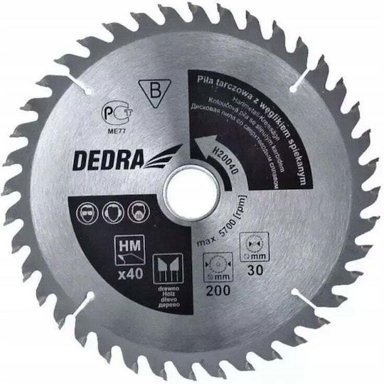 Dedra Disc de tăiere Lemn cu 80 Dinti 305mm