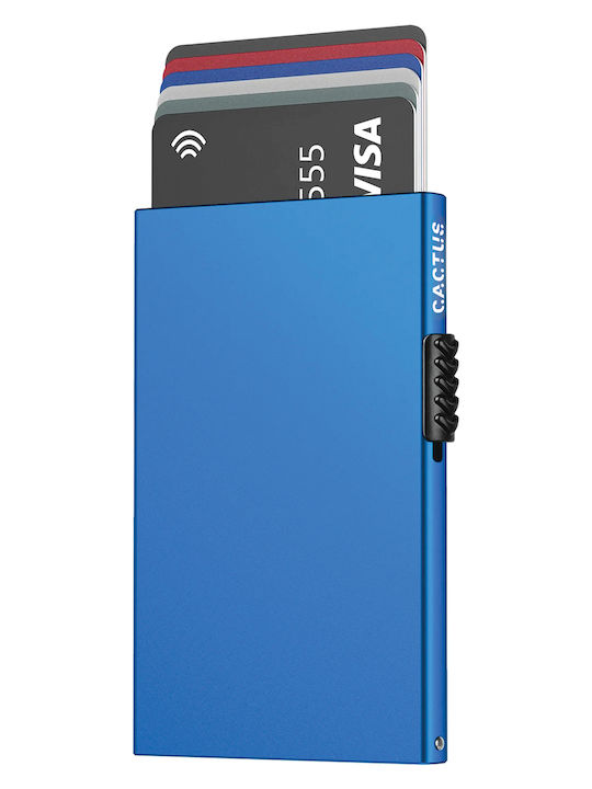 Ανδρικό Πορτοφόλι Καρτών με RFID Μπλε