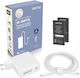 Mitsu 100w Usb-c Power Adapter Usbc 5-20v 3-5a White Notebook