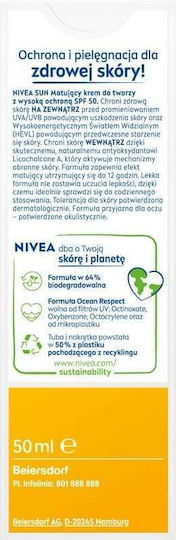 Nivea Sun Αντηλιακή Κρέμα Προσώπου SPF50 με Χρώμα 50ml