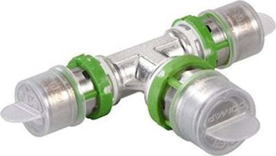 Contraction T-Press Fitting Multiskin Brass Tinned 26x16x20