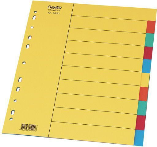 Elba Colored Cardboard Dividers 10 Sheets A4 605000