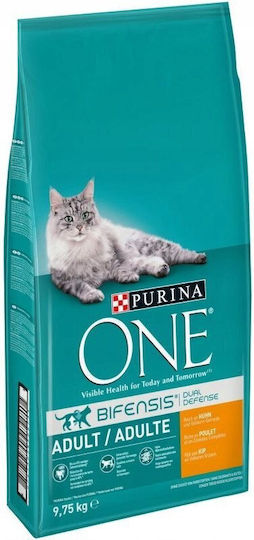 Purina One Dry Food for Adult Cats with Chicken 9.75kg