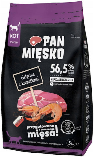 Pan Miesko Cat Dry Food with Calf / Shrimps 1.6kg