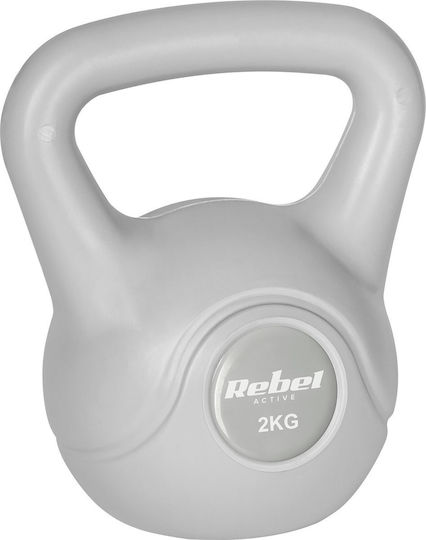 Rebel Active 2 Kg Gray Bituminous Kettlebell
