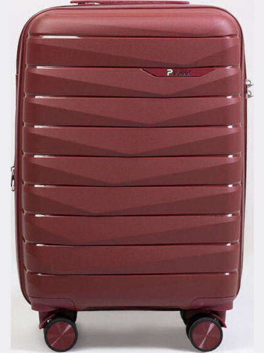 Paulter Cabin Hard Burgundy Suitcase with 4 Wheels Height 55cm