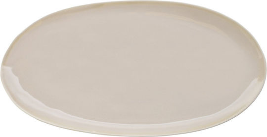 Чиния Плитко Овални Бежов 34.5x15см