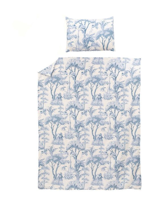 Domoletti Set Duvet Cover 140x200cm Single with Pillowcase Light Blue