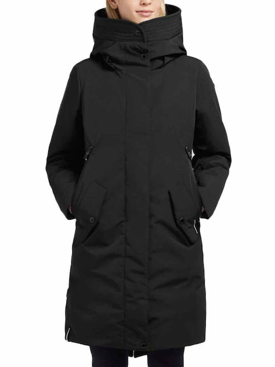 Women's Lifestyle Jacket for Winter with Hood Black