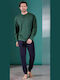 Paul Martin Men's Winter Pajamas Set Green