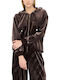 Women's Sweatshirt Jacket Hooded Brown