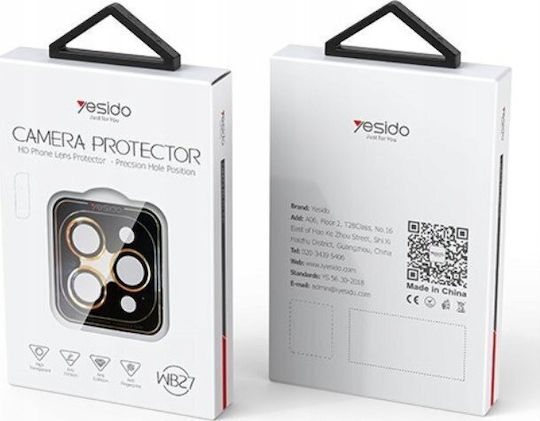 Yesido Προστασία Κάμερας Tempered Glass Μαύρο για το iPhone 15 Pro, iPhone 15 Pro Max