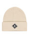 Label Beanie Beanie Knitted in Beige color
