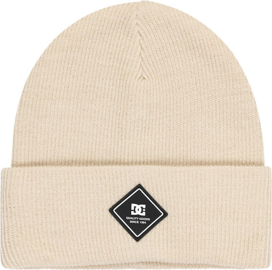 Label Beanie Masculin Căciulă Tricotat în culoarea Bej