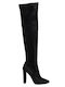 Suede Women's Over the Knee Black Boots