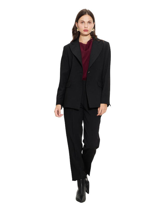 Passager Women's Waisted Blazer Black