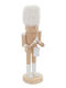 Wooden Christmas Nutcracker 25.5cm White