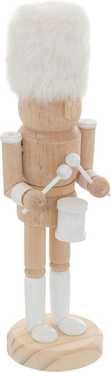 Wooden Christmas Nutcracker 25.5cm White