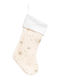 Weihnachtliche Dekorative Socke Polyester mit Stern L45xB25cm. Gold