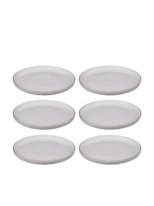 Secret de Gourmet Plate Shallow made of Porcelain White with Diameter 27cm 6pcs
