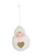 Hanging Heart Fabric Christmas Tree Ornament 7cm