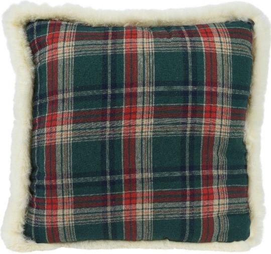Christmas Decorative Pillow Square Green 45x45cm