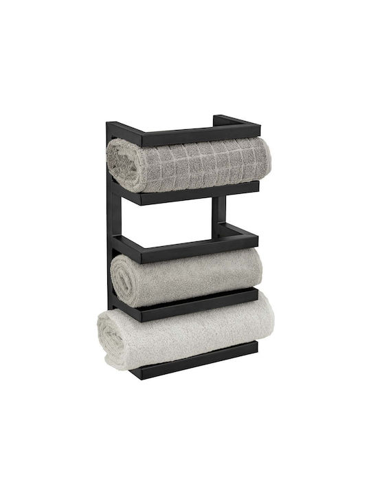 Wenko Bathroom Rail 4 Prongs Wall-Mounted with Screws 24x42cm Inox Gray